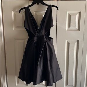 Black mini couture evening dress